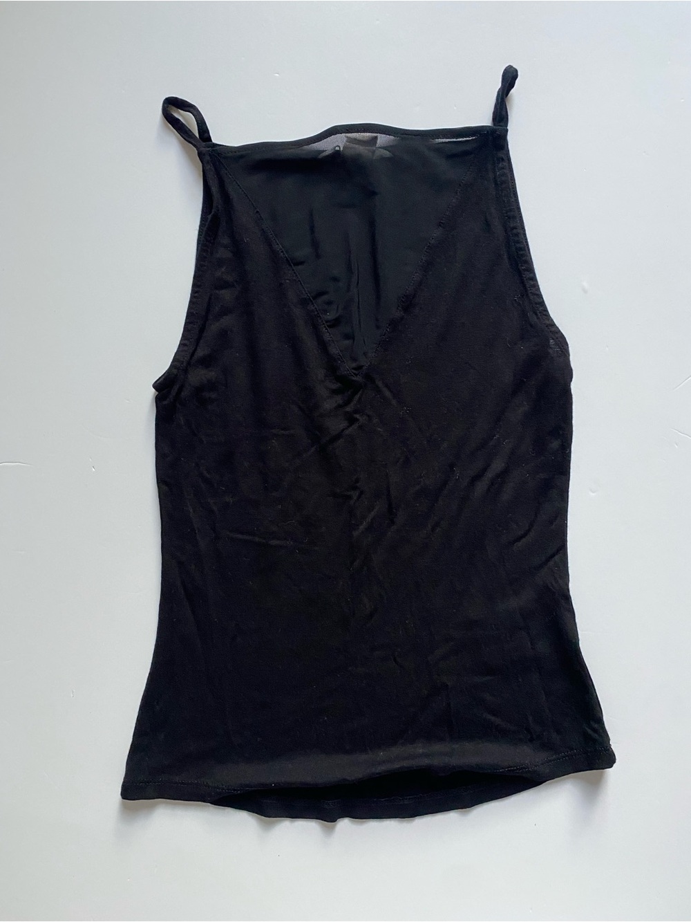 Black Mesh panel Tank Top